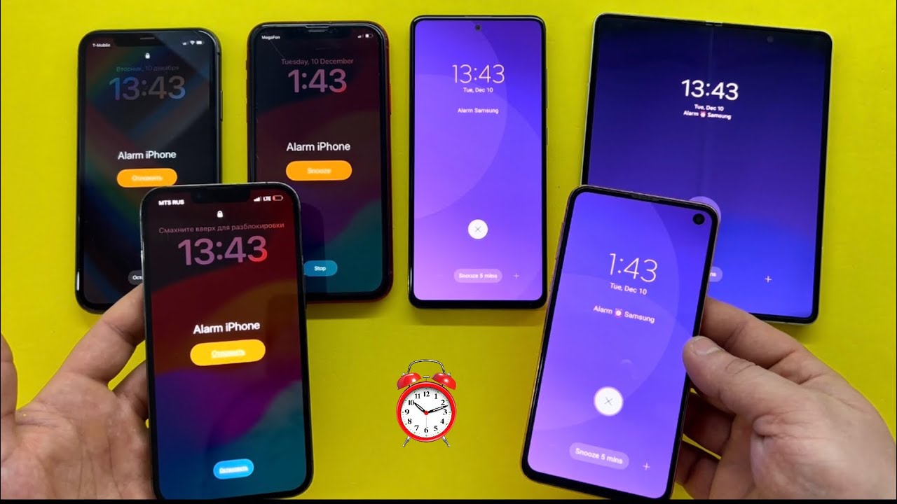 Crazy Alarm Clocks on Smartphones iPhone Vs Samsung Galaxy ❗️