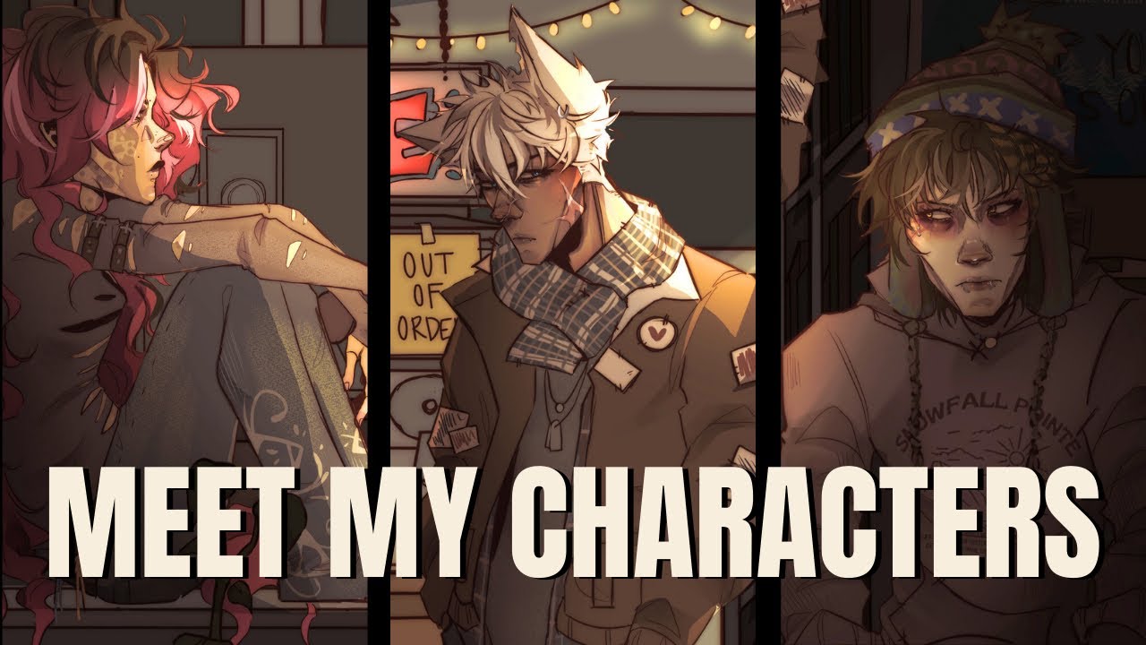MEET MY CHARACTERS | redrawing old art while i talk about my webcomic