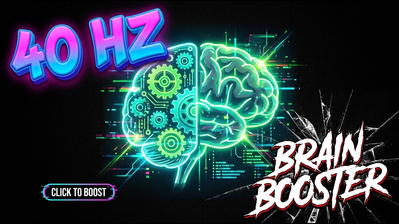 No Headphones Needed! 40 Hz Gamma Isochronic Tones | Deep Flow State Engine | 1 Hour Black Screen