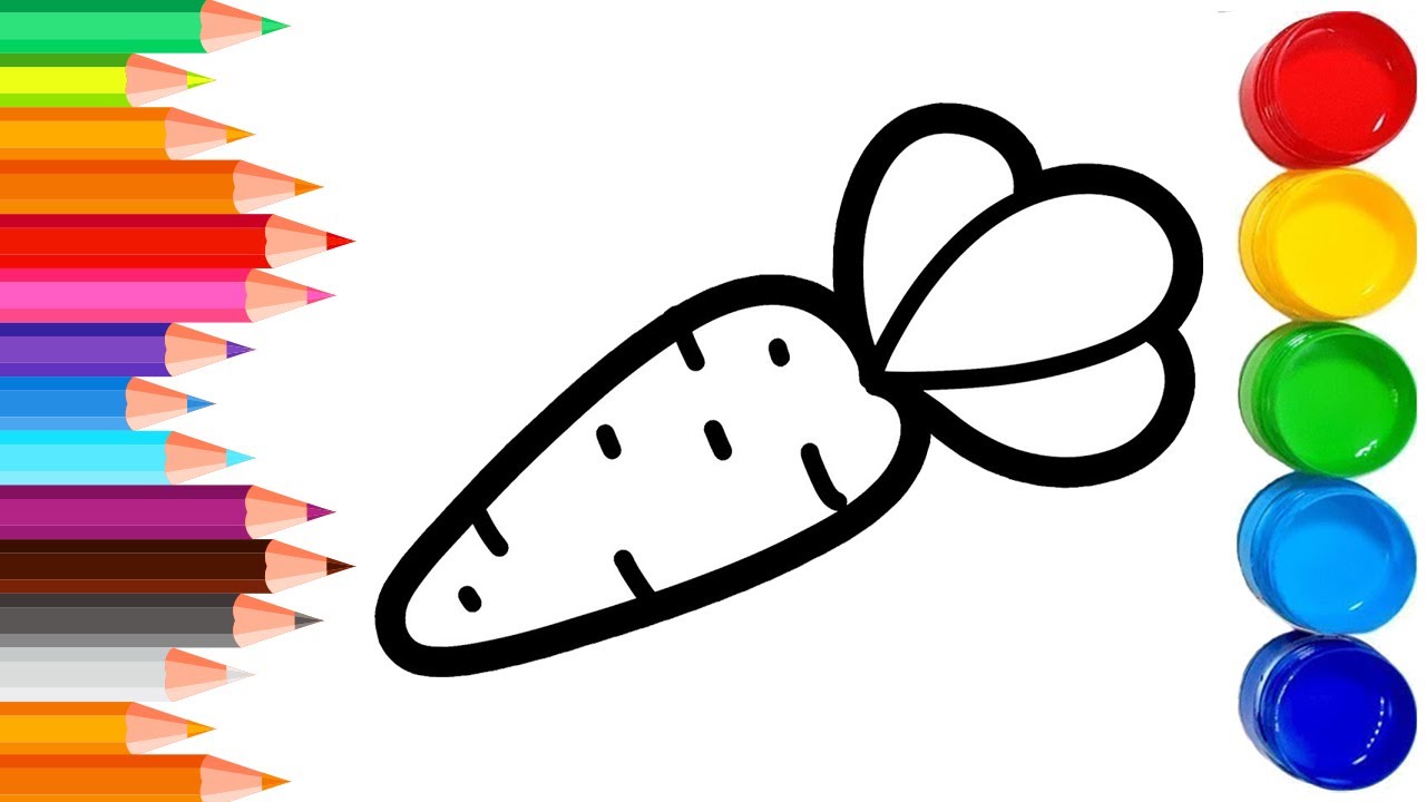 Glitter Vegetables Coloring Video - Coloring for Kids with Vegetables - Coloring Books for Children