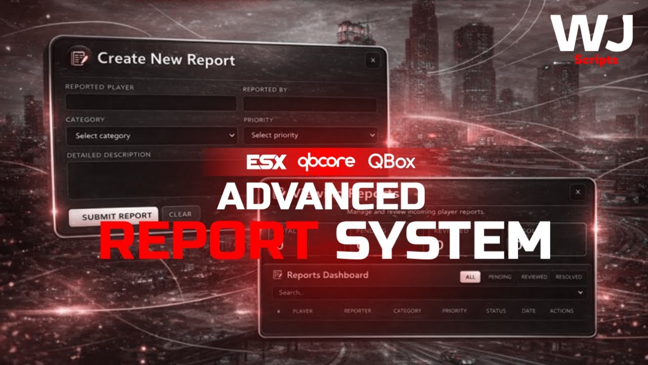 Advanced Report System for Fivem (ESX & QBCore)