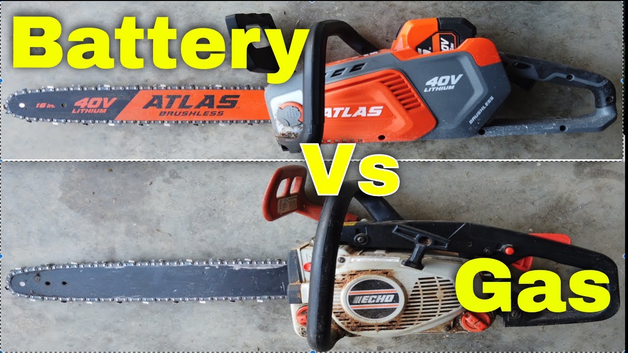 Atlas 40v Battery Chainsaw Vs Echo 34cc Gas Chainsaw!! #107