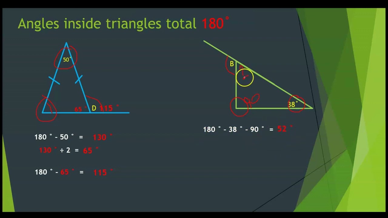 Angles inside triangles  | Year 6 Checkpoint
