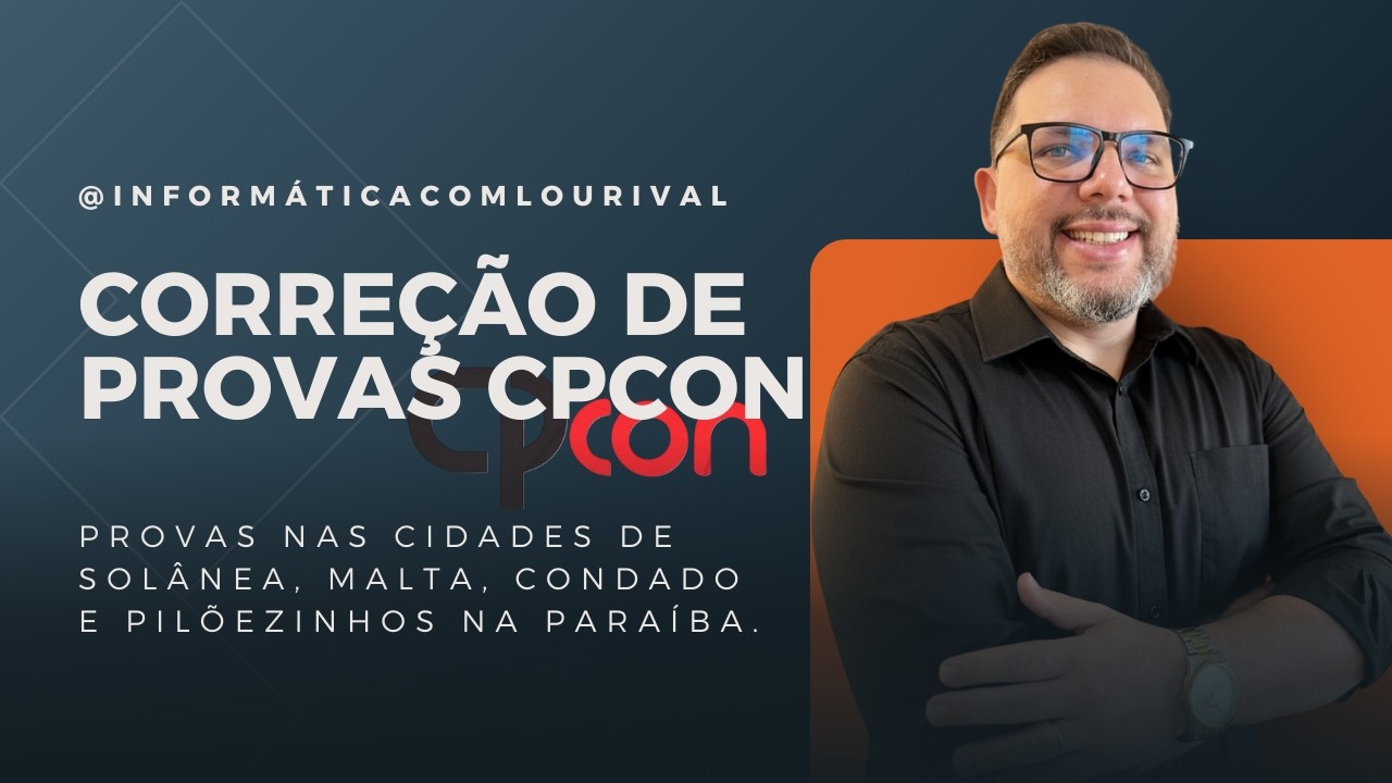 Correção de Prova CPCON 2026 - Cidades Solânea, Malta, Condado e Pilõezinhos na Paraíba
