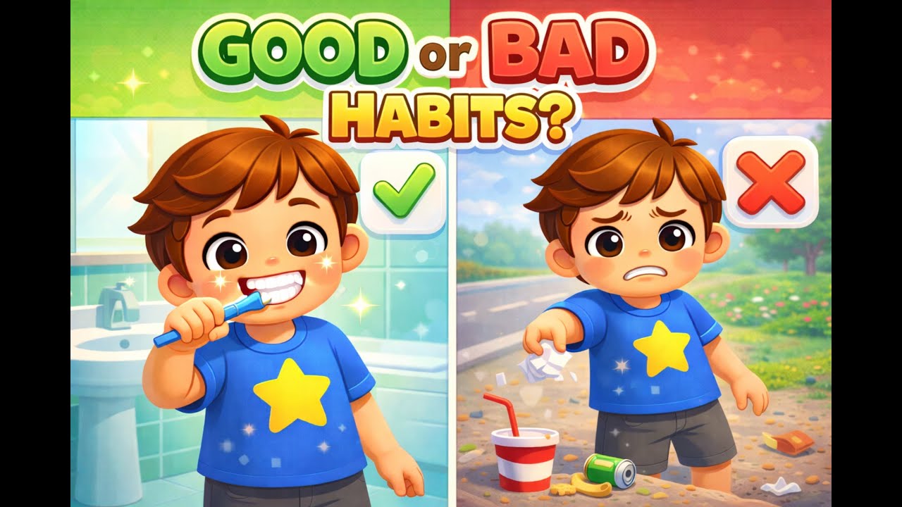 Good Habits vs Bad Habits 😃😡| Educational Video for Kids| Kids Learning Video.