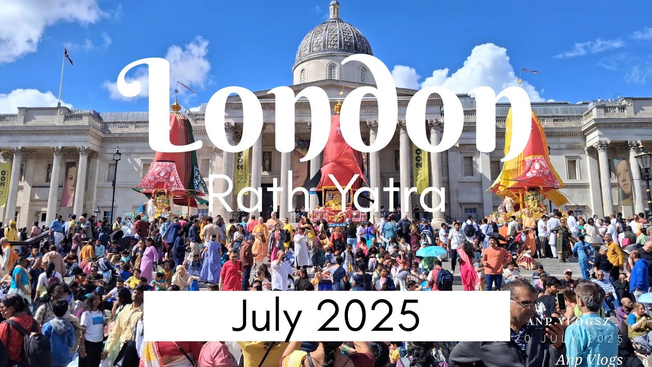 London Rath Yatra 2025 in Full Colour | Day of Devotion, Dance and Divinity #harekrishna #isckon