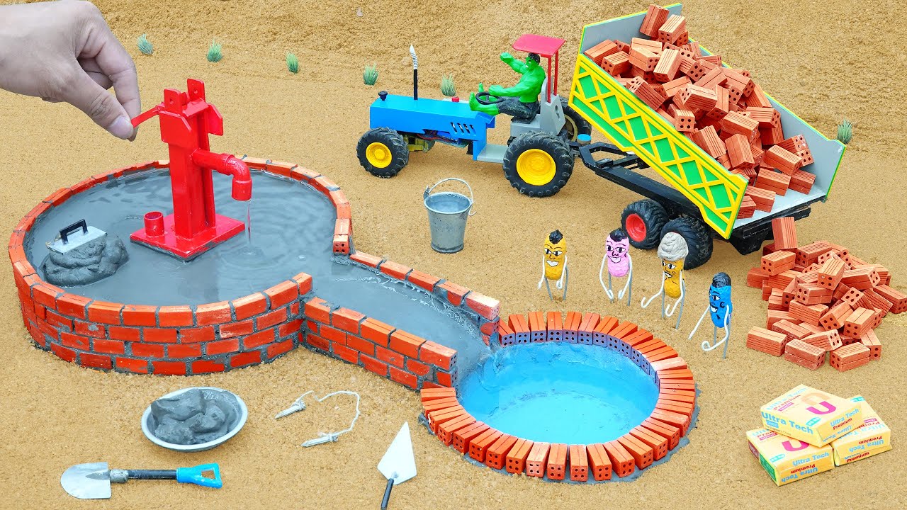 Build a Small Water Well &ndash; Fun DIY Science Project Experiment with Bricks and Cement