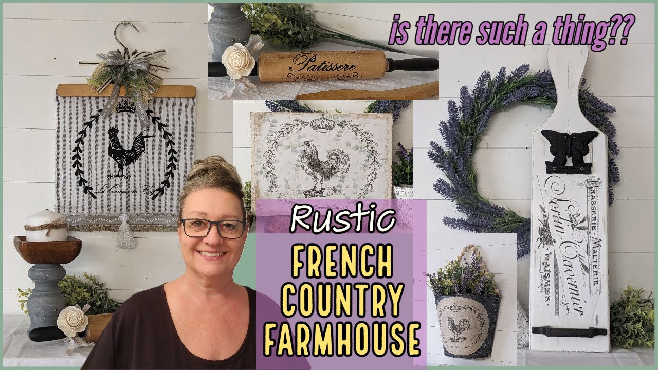 ⭐RUSTIC FRENCH COUNTRY FARMHOUSE DECOR IDEAS!!~Scrap Wood & Dollarama Rooster DIYS~Vintage Farmhouse