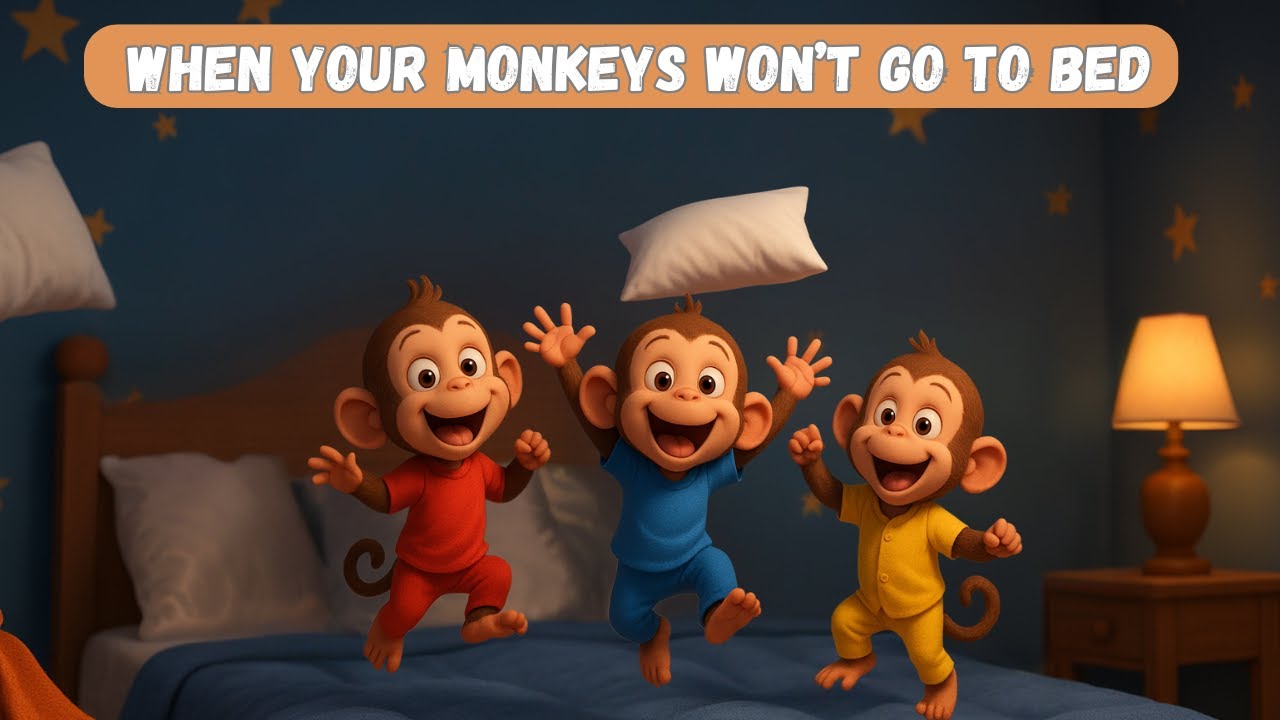 🐒🐵 WHEN YOUR MONKEYS WON'T GO TO BED By Susanna Leonard Hill