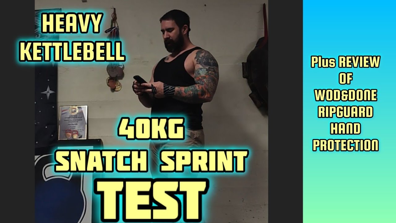 MAX REPS : 40kg Heavy Kettlebell Snatch Sprint with WodNDone Hand Protection PRODUCT REVIEWS