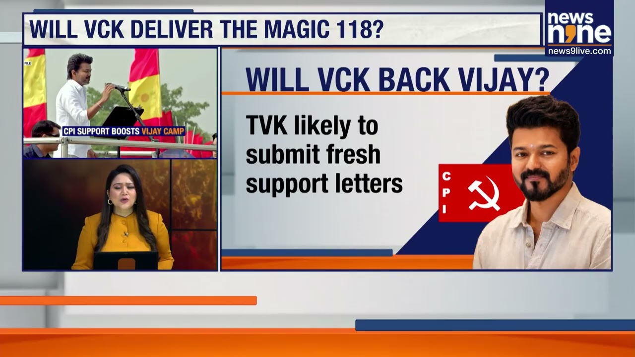 Tamil Nadu CM Race: Vijay Nears Power as CPI Backs TVK, VCK Decision Crucial