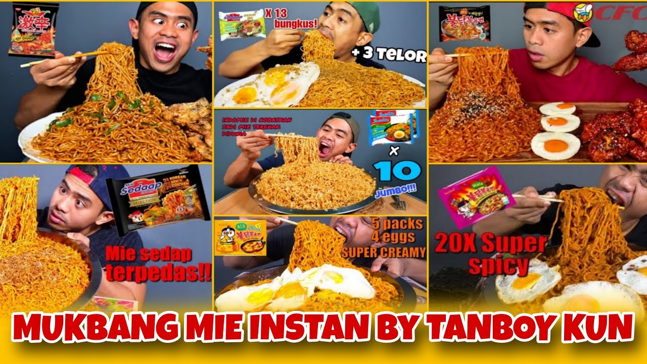MANTAP👌🏻❗MUKBANG MIE INSTAN BY TANBOY KUN (Kompilasi Mukbang ASMR)