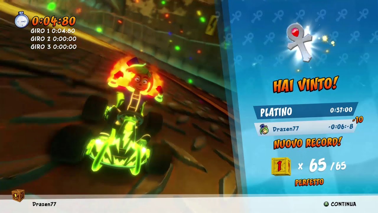 CTR NF - Sewer Speedway - Platinum Relic  - -00:05:20 - Crash&trade; Team Racing Nitro Fueled