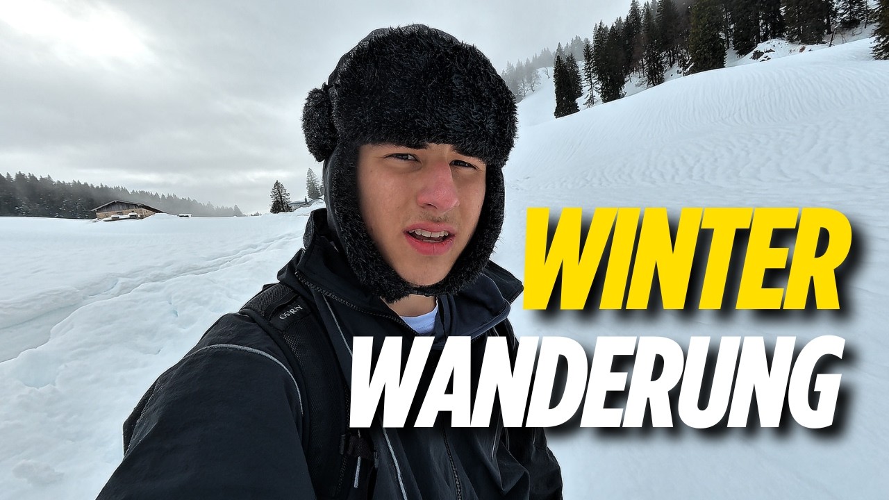 Winter Wanderung in den Alpen