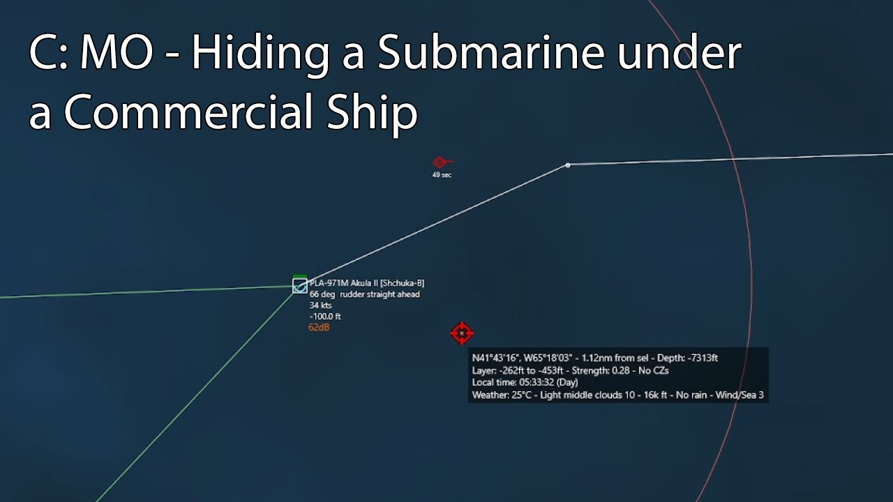 C: MO - Hiding A Submarine under a Commercial Ship