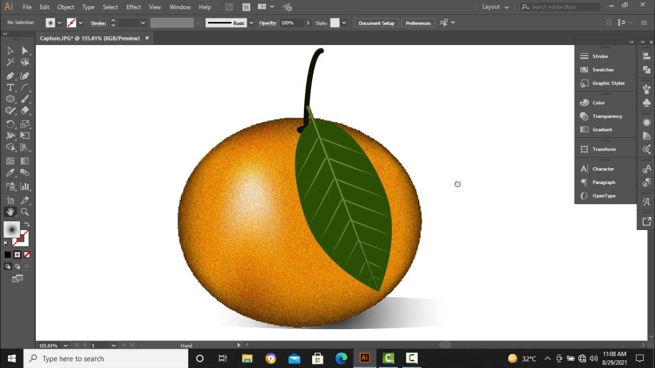 how to create orange in adobe illustrator