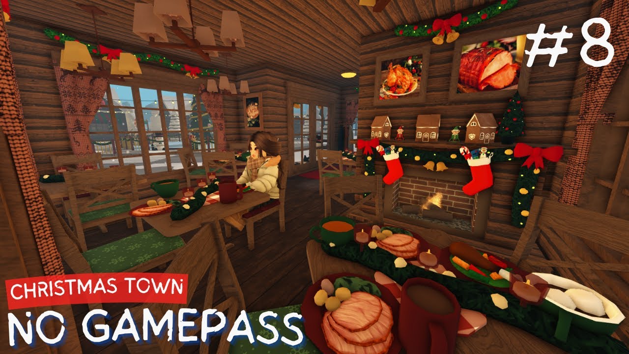 BLOXBURG: NO GAMEPASS🎄CHRISTMAS TOWN 2025 | Part 8: Christmas Diner Restaurant | ROBLOX