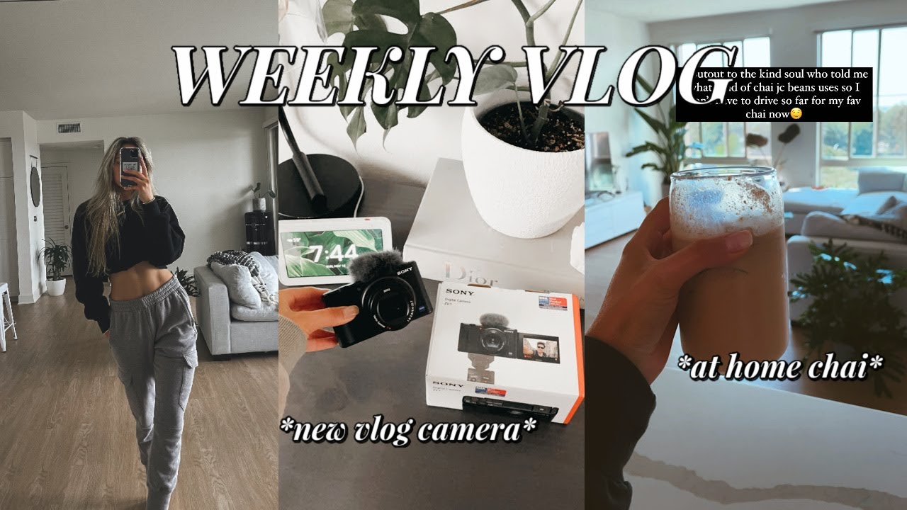 WEEKLY VLOG: how i make my iced chai at home, new vlog camera arrives, sony zv-1 unboxing!
