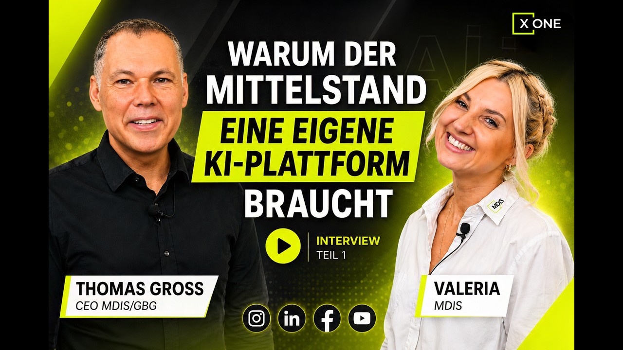 KI im Mittelstand: Warum ChatGPT allein nicht ausreicht | Thomas Gro&szlig;, CEO &uuml;ber MDIS X One
