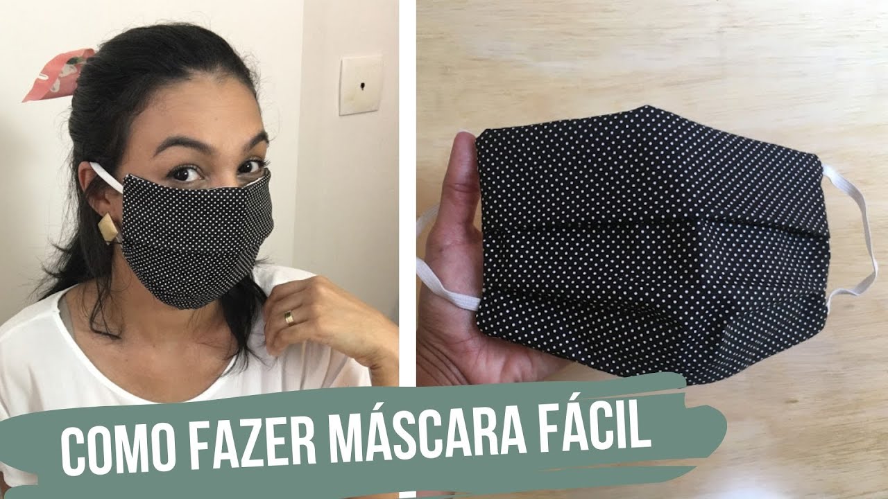 Como fazer MÁSCARA DE TECIDO COM FILTRO DIY | How to make fabric mask