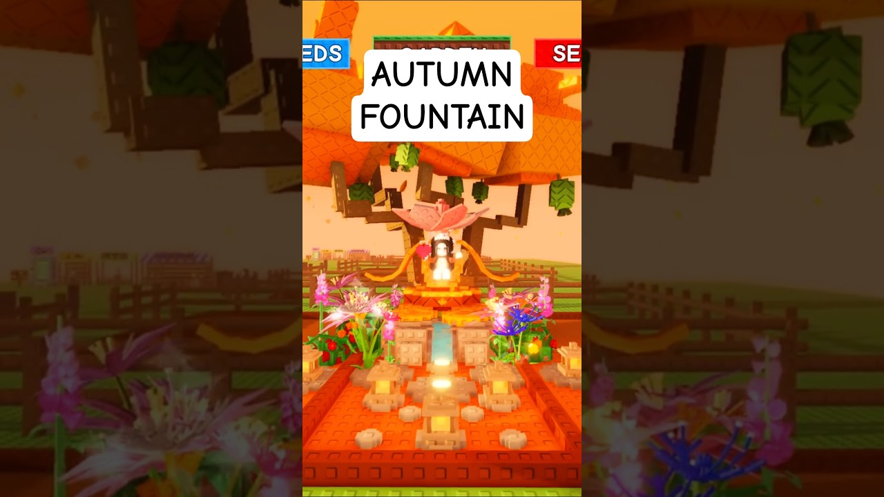 #14 Grow a Garden Design Ideas - Fall Fountain 