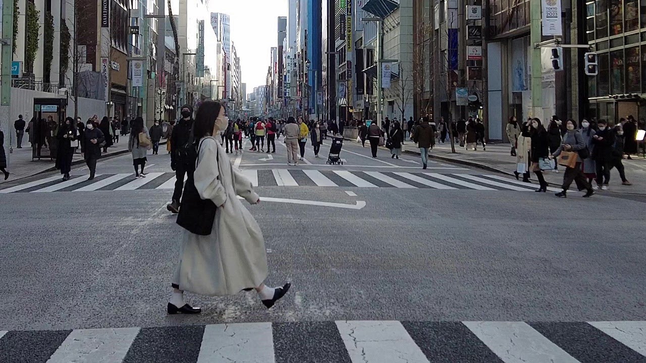 銀座散歩 |【4K】 Walking Ginza Tokyo Japan (Feb. 2023)