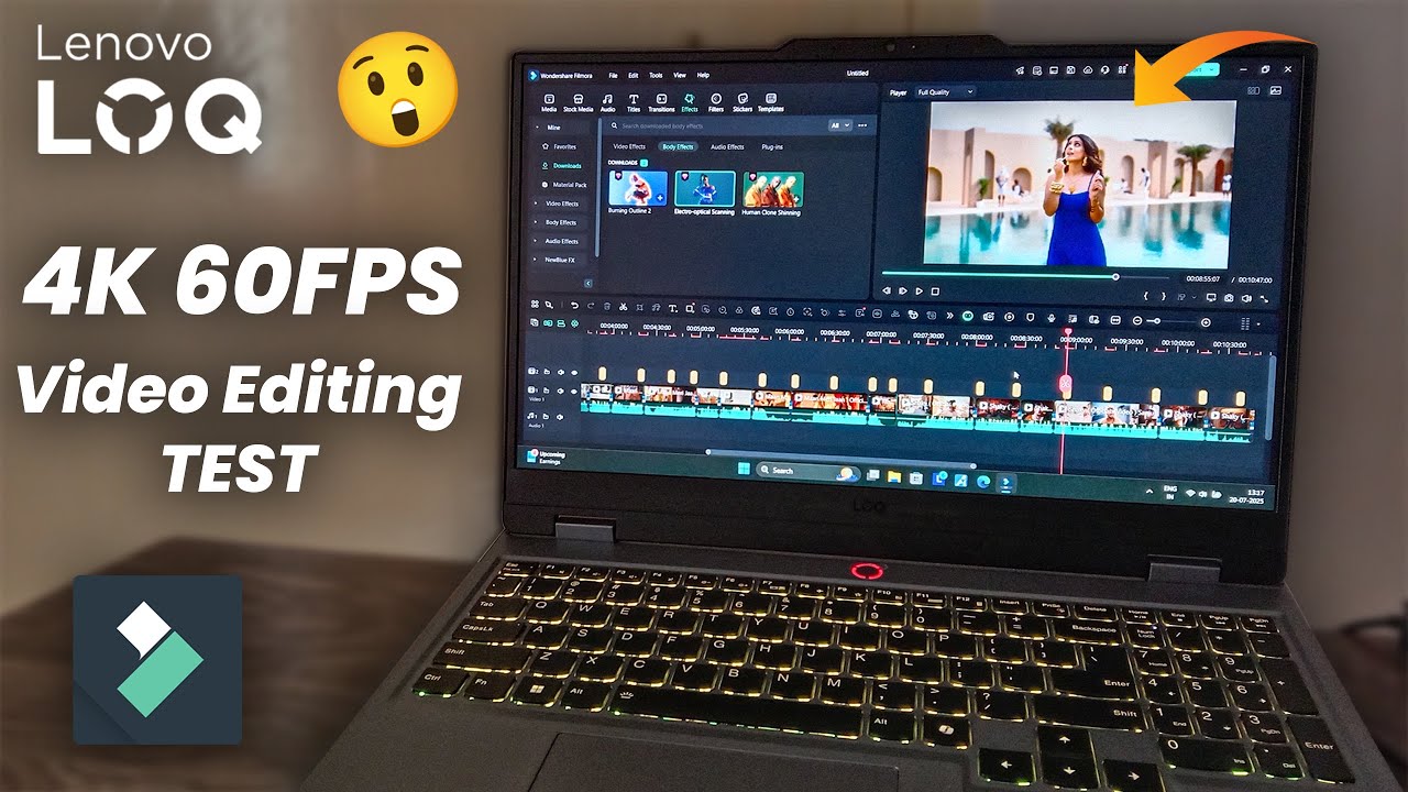 Can Lenovo LOQ Handle 4K Video Editing? | RTX 3050 i5 13th Gen | Effects | Transition | Plays Tech
