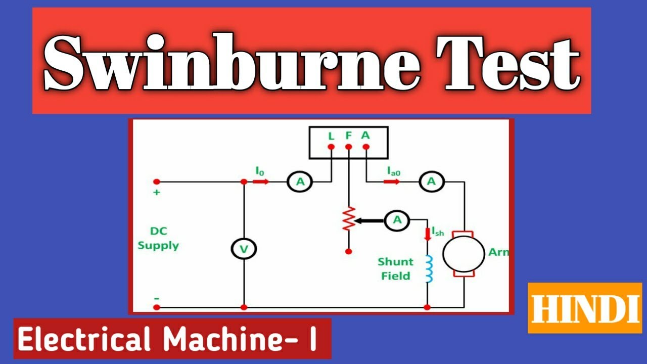 Swinburne Test of DC Machine || Hindi || Testing of DC Machines