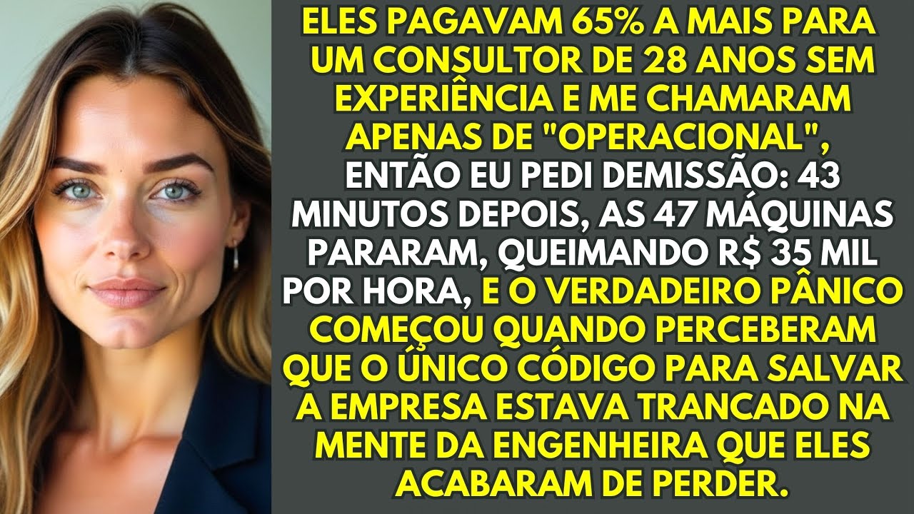 Me Ofereceram 65% A Menos Que Um Consultor Júnior — Pedi Demissão Na Hora. 43 Minutos Depois, A...