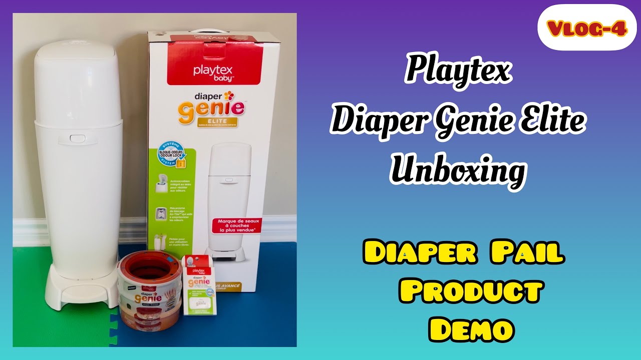 Playtex Diaper Genie Elite | Diaper Pail | Twin Must Have | Easy Diaper Disposal