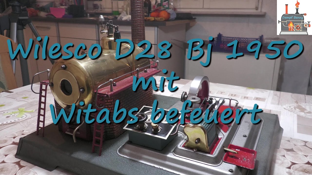Wilesco D28 Bj1950 mit Witabs befeuert