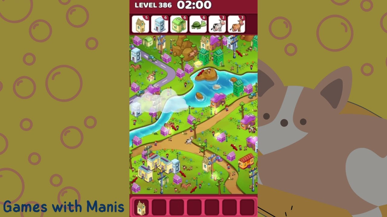 Triple Match City Level 386 (Extra Hard Level) - Find hidden objects