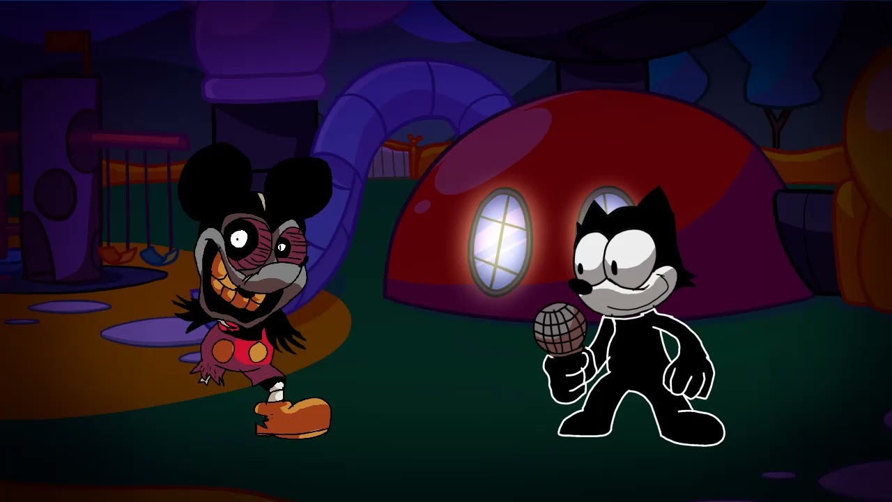 Four Way Fracture but Vintage Cartoon Characters Sing it - (Friday Night Funkin') - FNF Cover