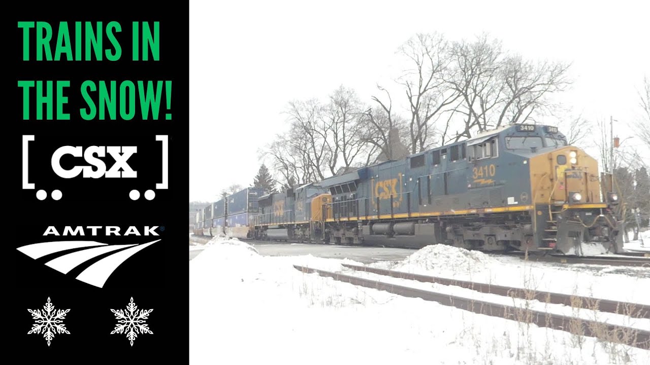 Trains Kicking Up Snow in Fonda & Amsterdam, NY - Winter 2026
