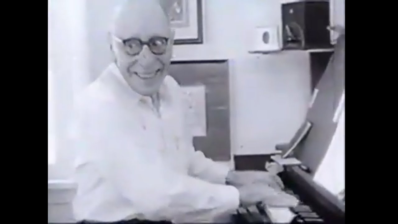 STRAVINSKY plays Rite of the Spring bi-tonal chord on piano - a rare historic shot
