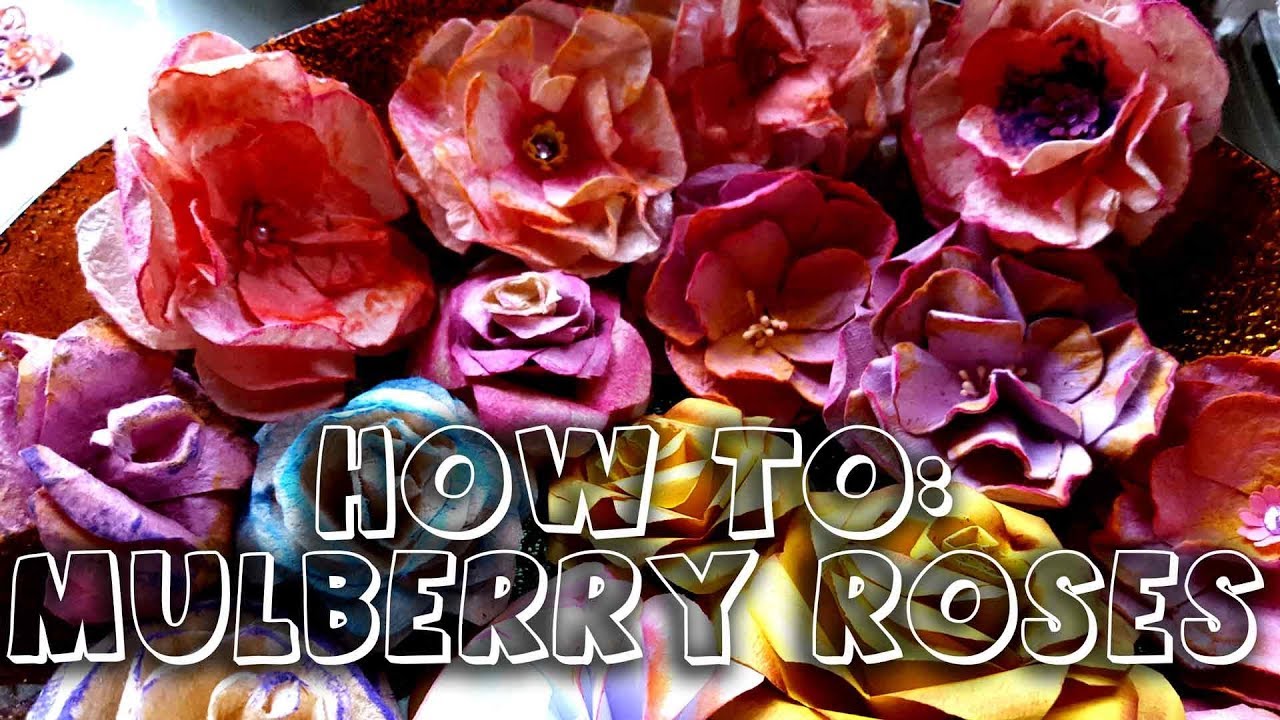 How to make mulberry paper roses - Petronela