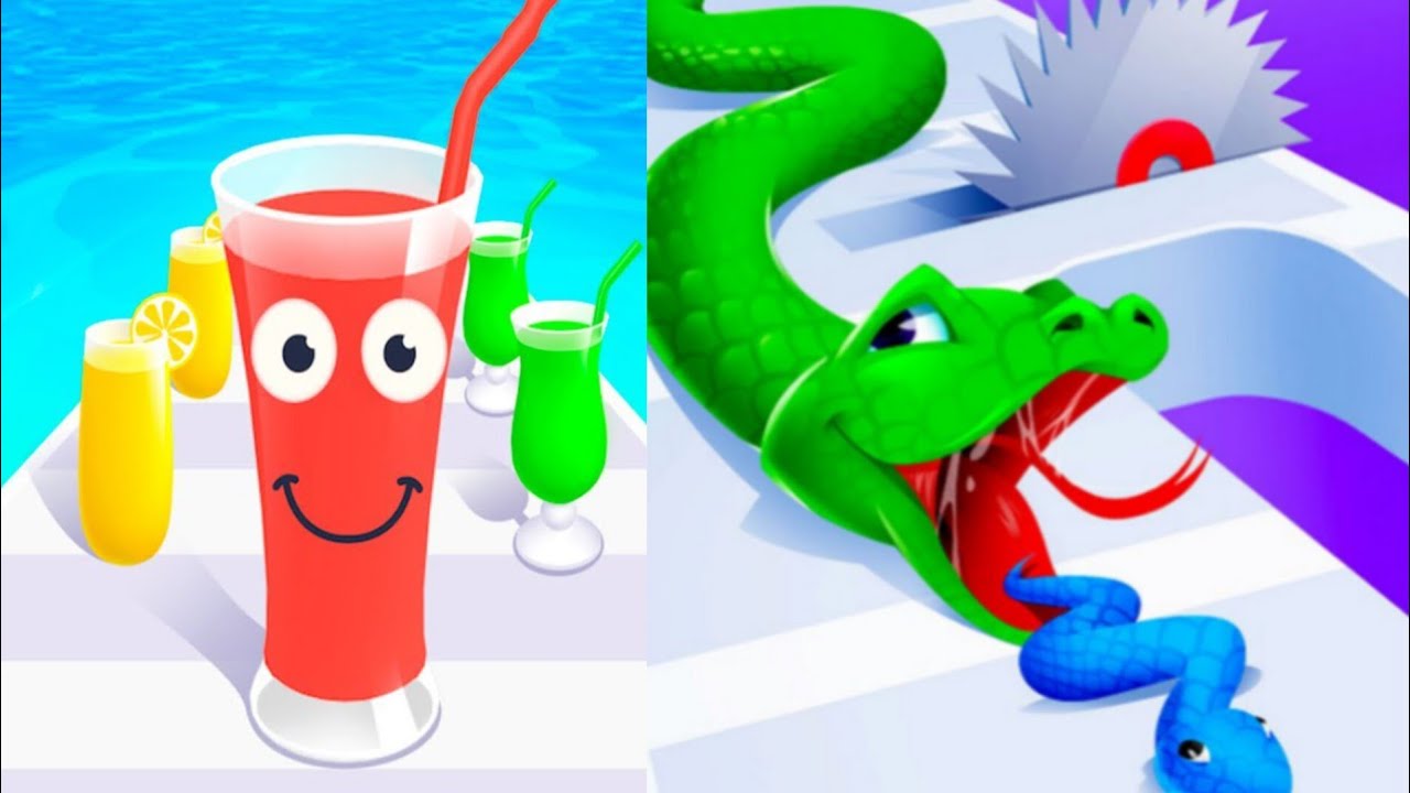 Juice Run vs Snake Run | Epic Runner Battle & Funny Mobile Gameplay!