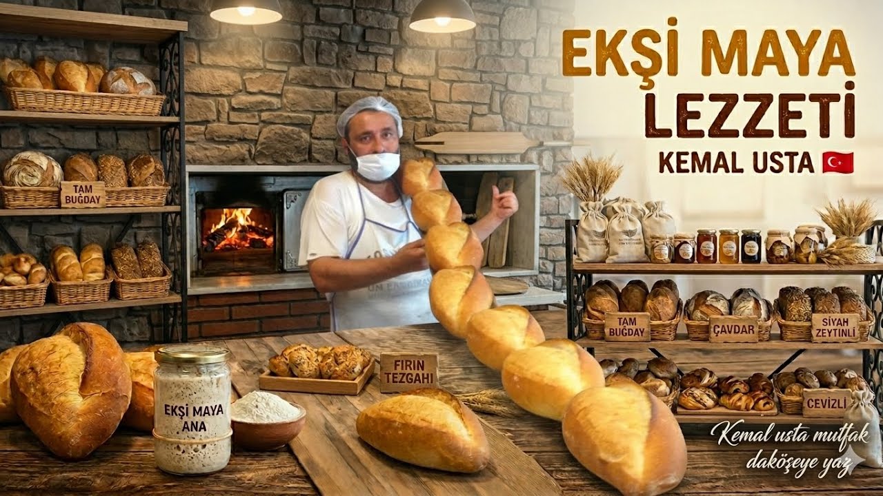 USTASINDAN ” HAMUR İŞLEME İKİLİ ~ EKMEK PİŞİRME.🇹🇷👨‍🍳🍞🥖