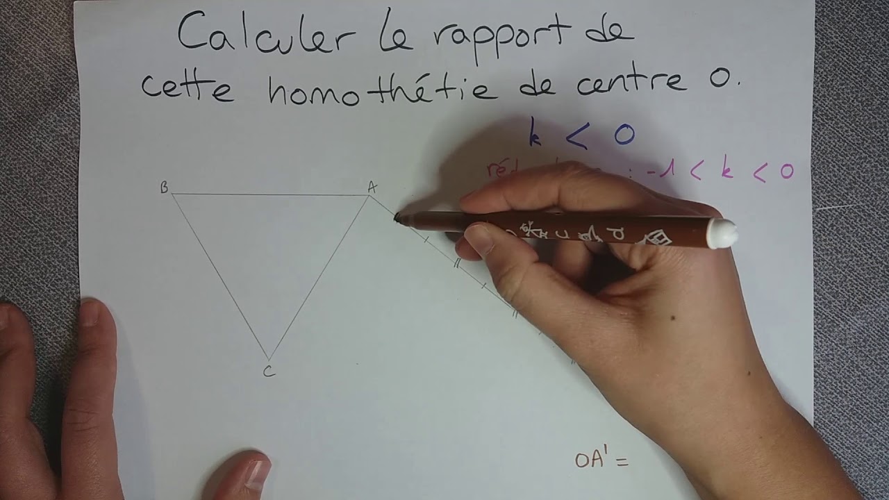 M12 calcul rapport homothetie