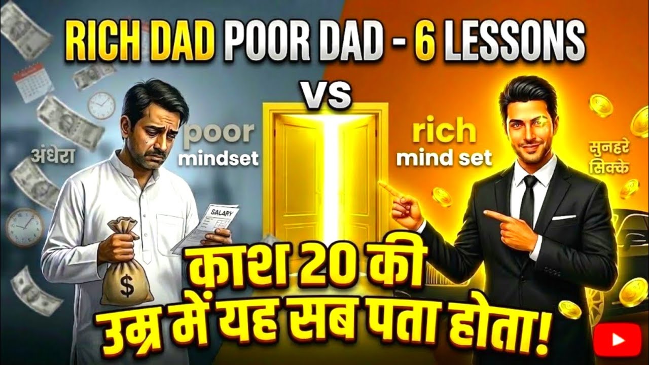 गरीब पिता ने ये 1 गलती की, अमीर पिता ने वो कर दिखाया | Rich Dad Poor Dad Hindi