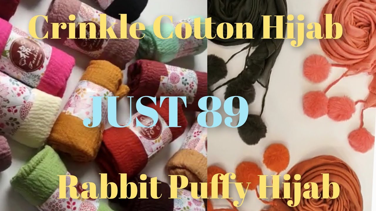 Crinkle Cotton Hijab | Rabbit Puffy Hijab | Hijab wholesale dealer  surat price