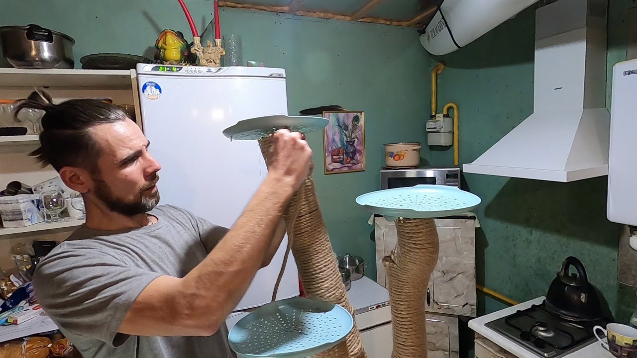 ПОДАРОК ДЛЯ КОШЕК // когтеточка из бревна