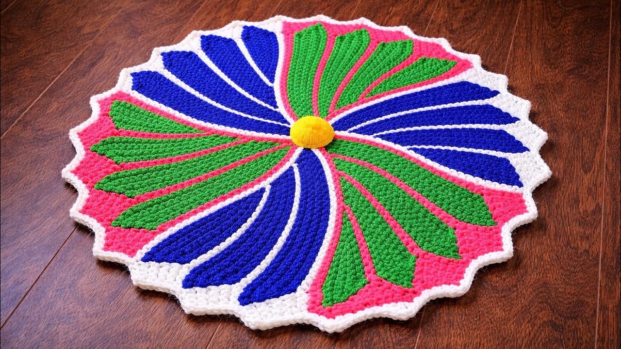 Handmade Woolen Doormat | Perfect for Living Room & Entrance😍/ परफेक्ट पायेदान बनाये😍