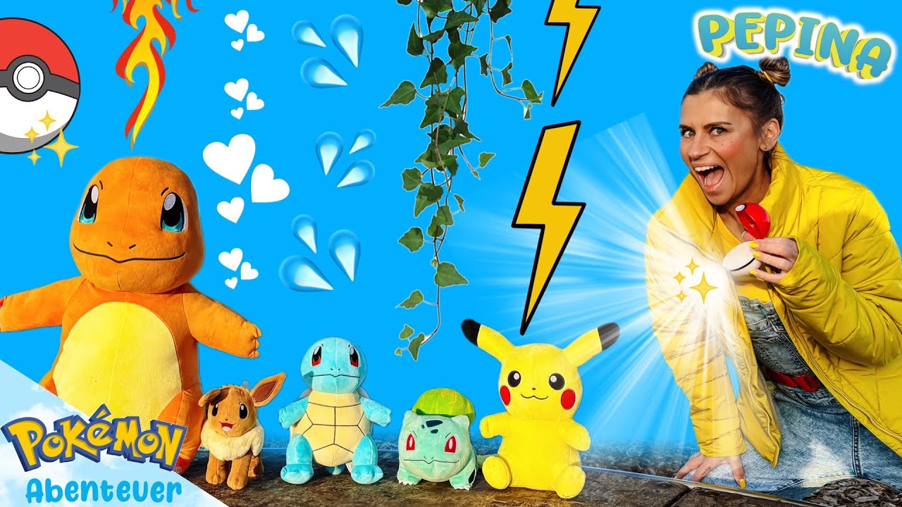 ⚡️🔥 Finden wir alle POK&Eacute;MON? 🔍💛 Pepina-Suche auf dem Spielplatz mit Pikachu, Glumanda und Bisasam 🤩