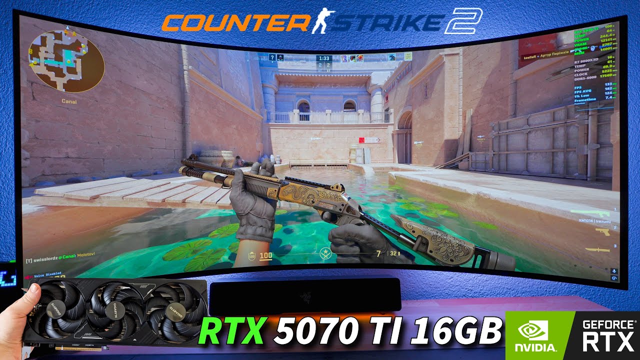 Counter Strike 2 - RTX 5070 TI 16GB -  Ryzen 7 9800X3D | LG UltraGear 45