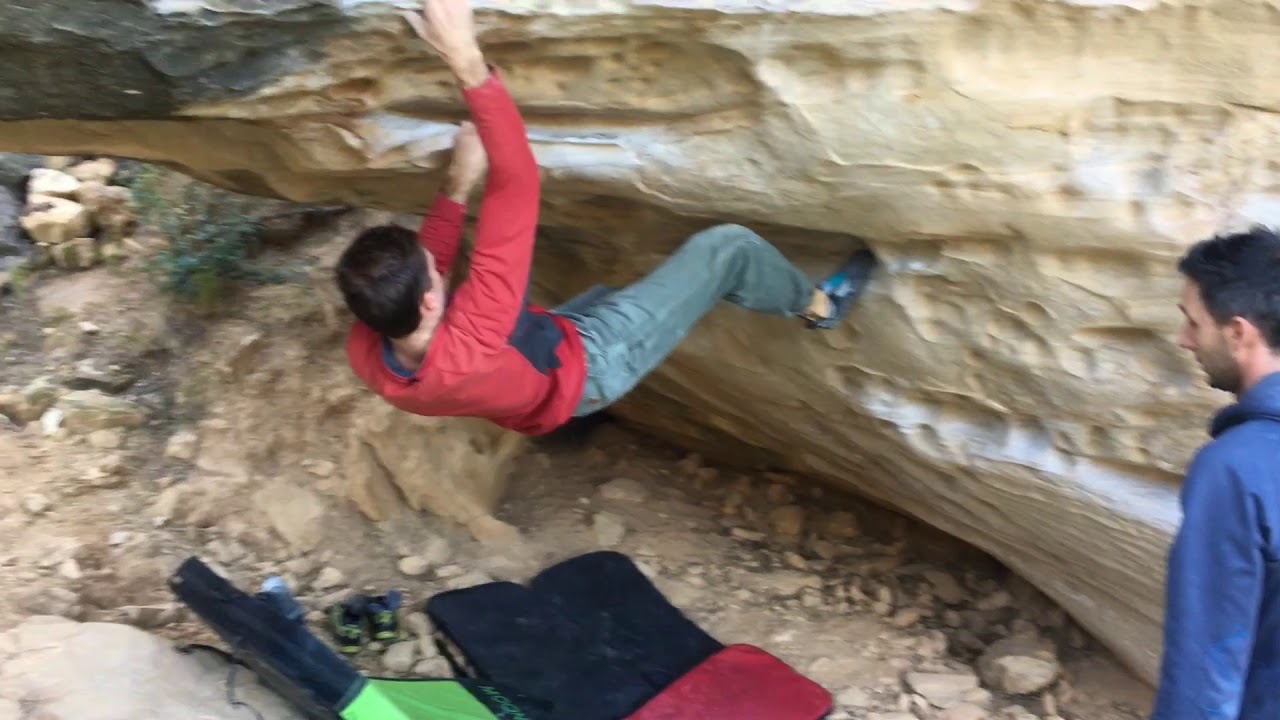 Bouldering in Spain - Alcaniz, Abacus 7a+