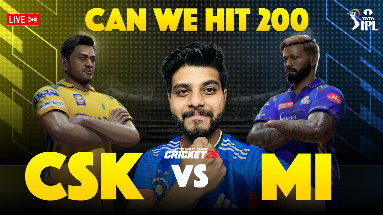 CSK vs MI 🔥 Can We Hit 200 Runs Today? | IPL Gameplay Live