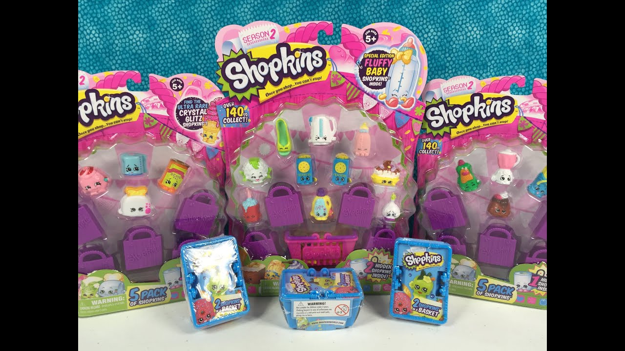 Shopkins Season 1 & 2 Pack Basket 5 12 Limited Edition Hunt Blind Bag Unboxing Opening