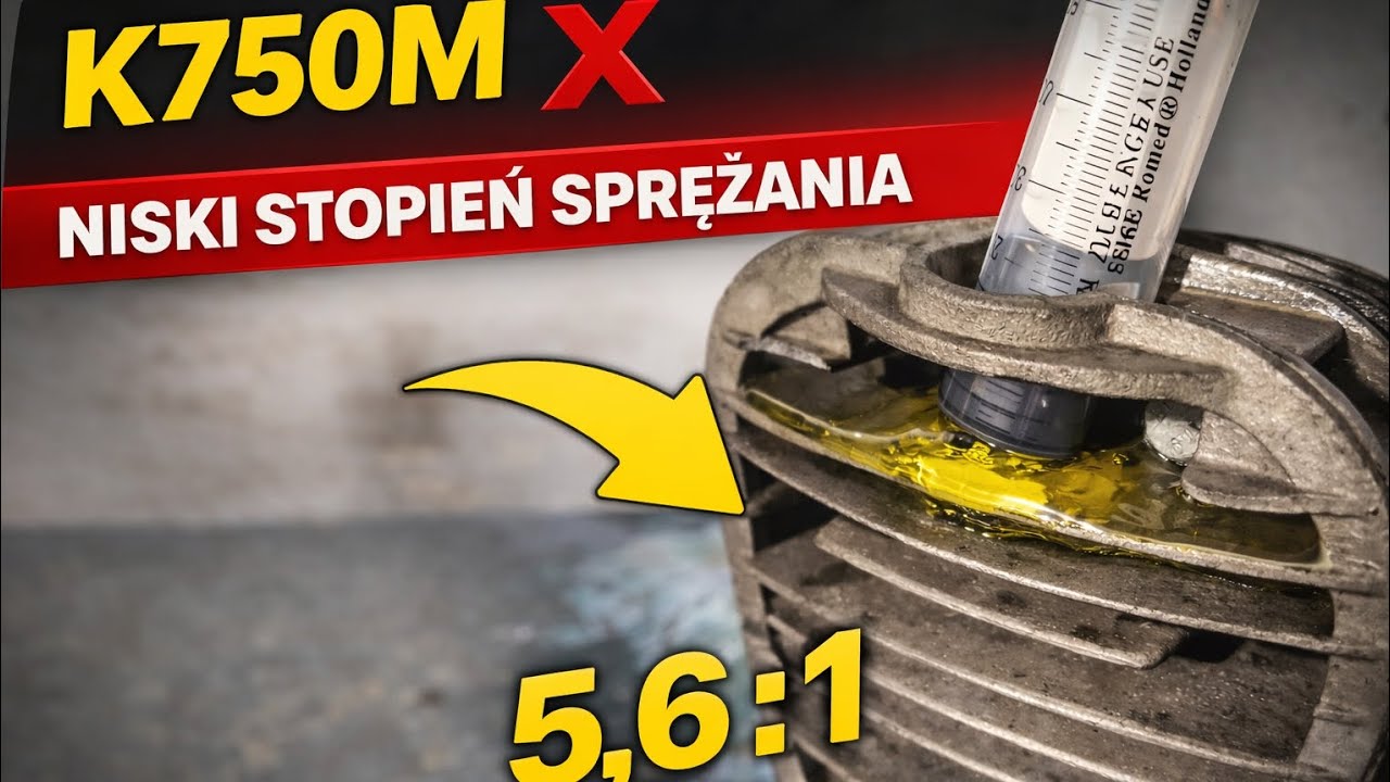 Rzeczywisty pomiar  komory spalania ,z silnika pracujacego#kmz Poręba #k750