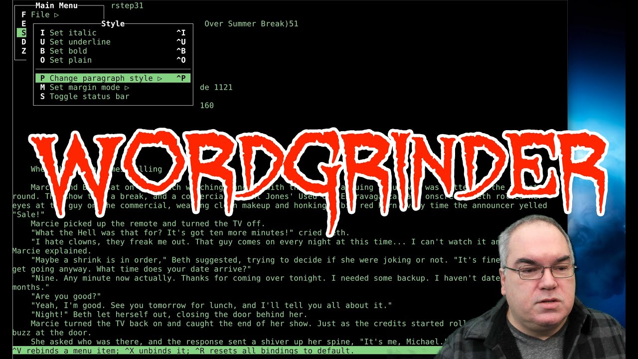 Writing in the Terminal with the Wordgrinder Word Processor